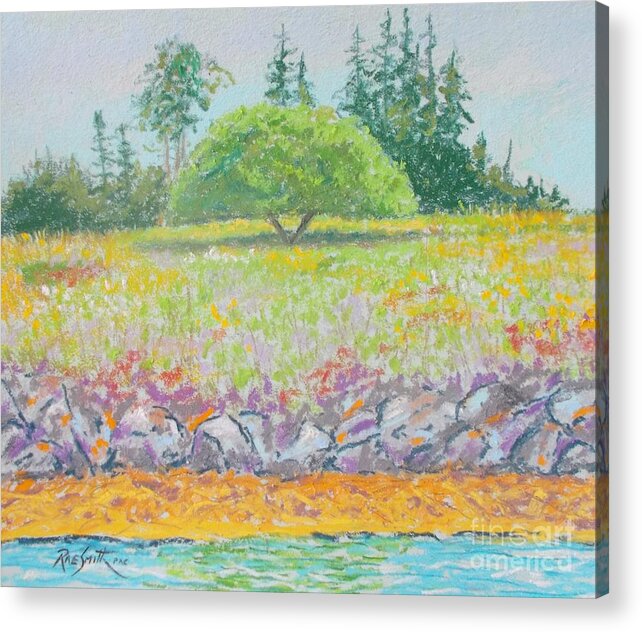 Pastels Acrylic Print featuring the pastel EasternPoints Cut -Tree by Rae Smith PAC
