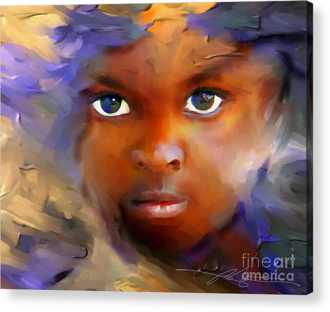 Haiti Acrylic Print featuring the painting Every Child by Bob Salo