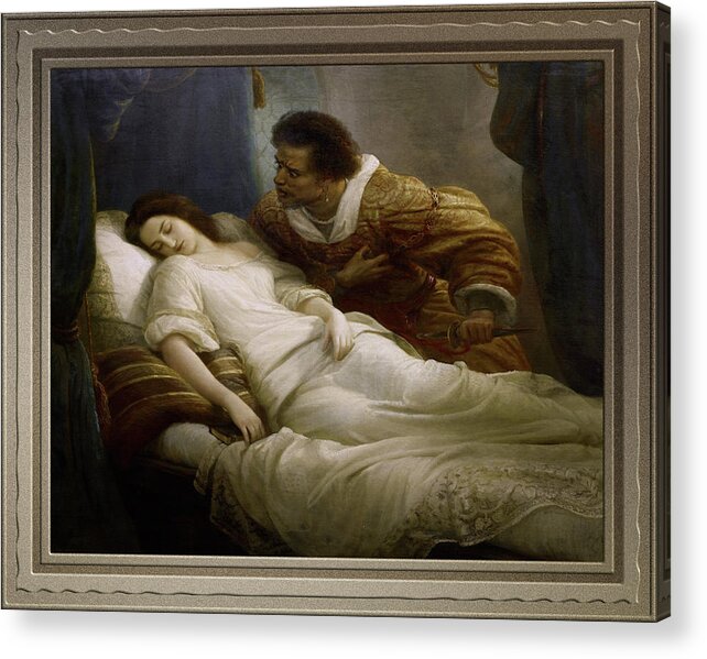Othello Acrylic Print featuring the painting Othello by Christian Kohler by Rolando Burbon