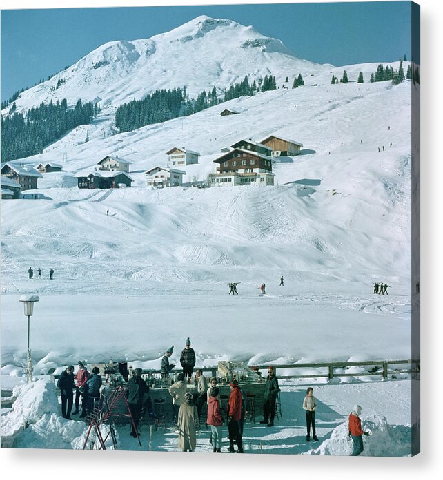 People Acrylic Print featuring the photograph Ice Bar In Lech by Slim Aarons