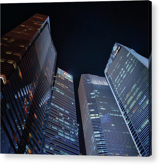 Architecture Acrylic Print featuring the photograph Commercial High Rise Towers by Rick Deacon