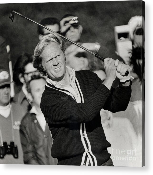 Jack Nicklaus Acrylic Print featuring the photograph Golfer Jack William Nicklaus born January 21 1940 nicknamed The Golden Bear by Monterey County Historical Society