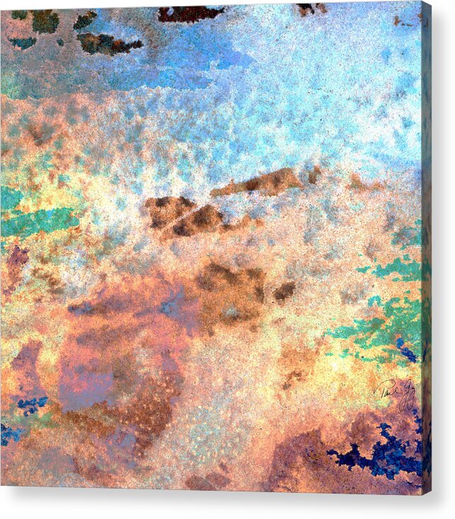 Abstract Acrylic Print featuring the mixed media Abstract Wash 2 by Paul Gaj
