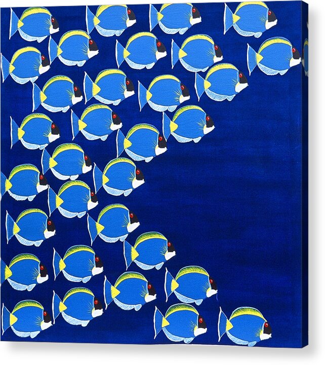 Caribbean Acrylic Print featuring the painting Blue Shoal by Sula Chance