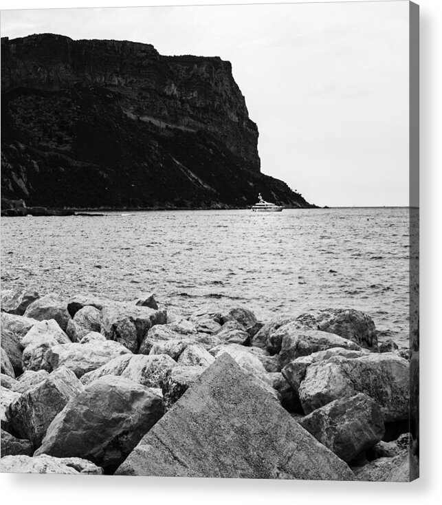 Cap Canaille Acrylic Print featuring the photograph Cap Canaille in Mono - Square by Georgia Clare