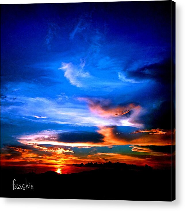 Sunset Acrylic Print featuring the photograph Sunset by Faashie Sha