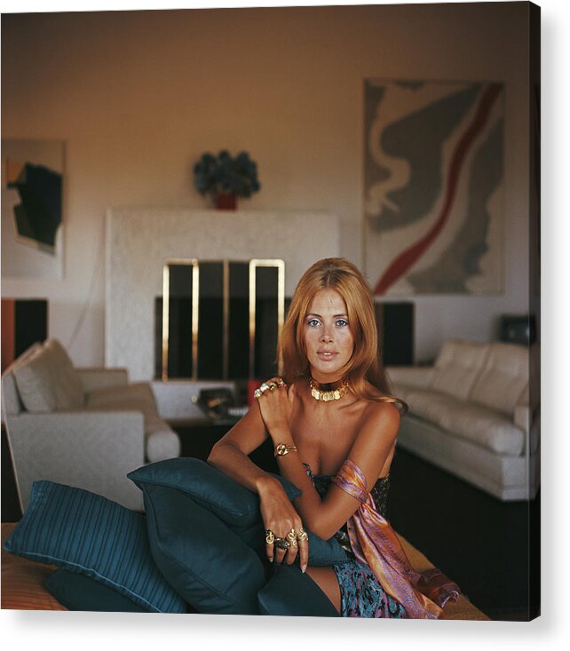 Living Room Acrylic Print featuring the photograph Britt Ekland by Slim Aarons