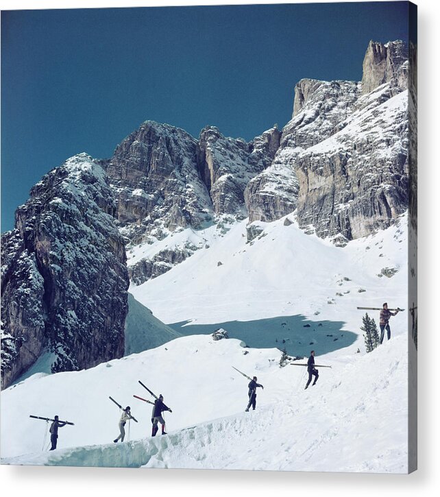Skiing Acrylic Print featuring the photograph Cortina Dampezzo by Slim Aarons