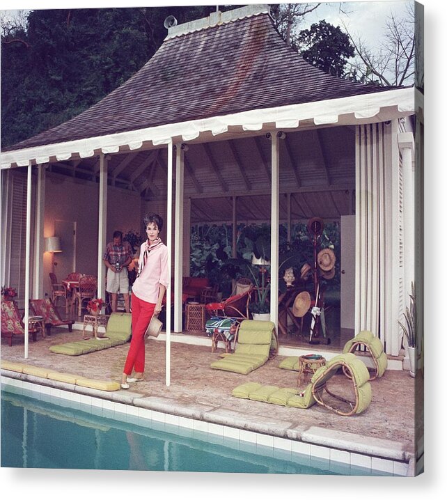 People Acrylic Print featuring the photograph Family Snapper by Slim Aarons