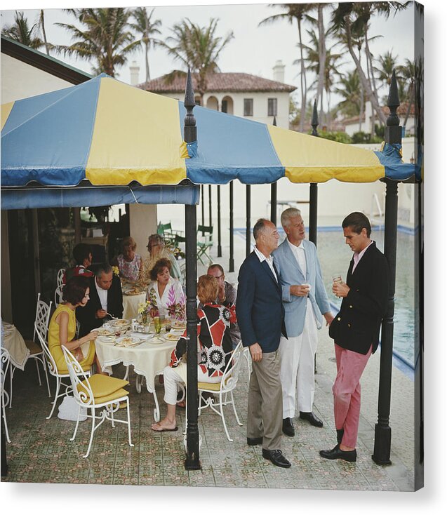 People Acrylic Print featuring the photograph Palm Beach Party by Slim Aarons