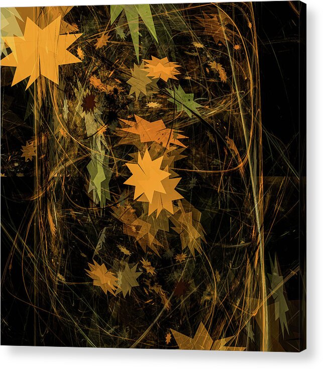 Abstract Art Acrylic Print featuring the digital art Autumn...Graphics by Aleksandrs Drozdovs
