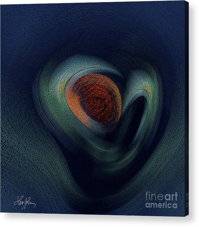 Ct Recording Acrylic Print featuring the digital art CT Recording Of A Loving Heart by Leo Symon