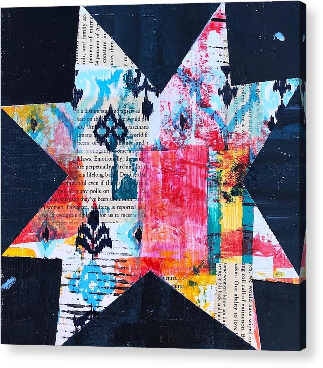 Star Acrylic Print featuring the painting Roll Call of Extinction by Cyndie Katz