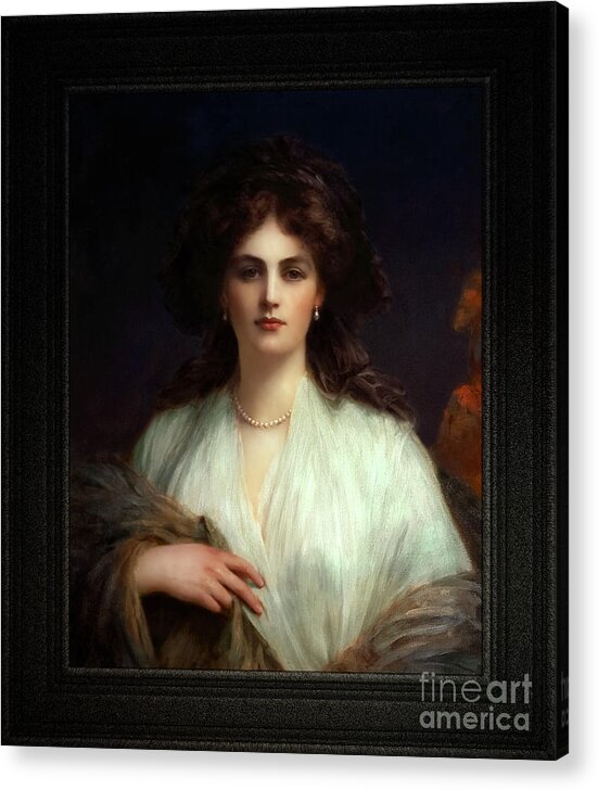 Lady Beatrice Butler Acrylic Print featuring the painting Lady Beatrice Butler by Ellis William Roberts Old Masters Classical Art Reproduction by Rolando Burbon