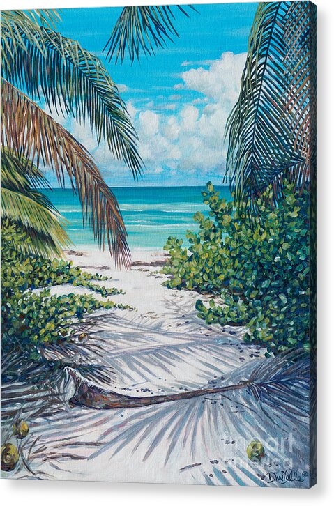 Coastal Acrylic Print featuring the painting Secret Path by Danielle Perry