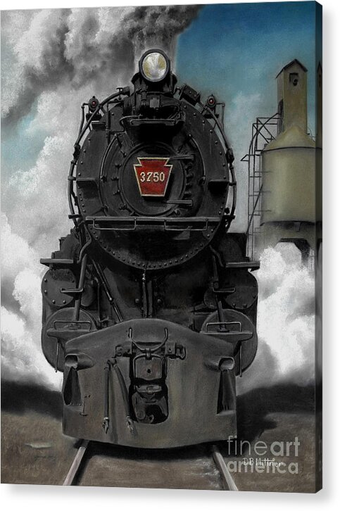 Trains Acrylic Print featuring the painting Smoke and Steam by David Mittner