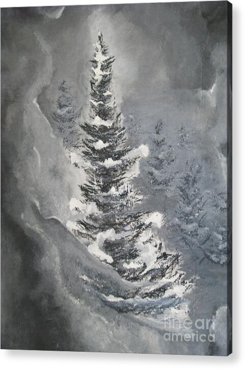 Tree Acrylic Print featuring the painting Winter Solstice by Patricia Kanzler