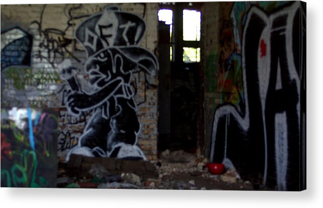Graffiti Acrylic Print featuring the digital art Graffiti Art #2 by Jean Wolfrum