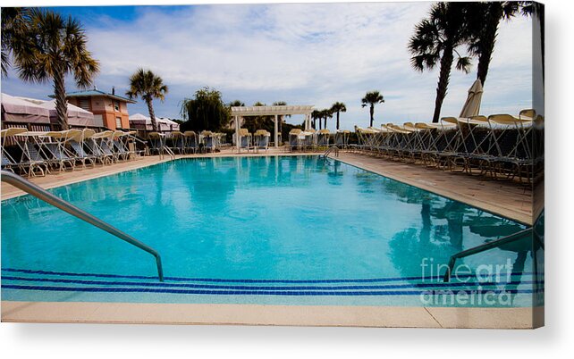 Architecture Acrylic Print featuring the photograph Infinity Pool #3 by Thomas Marchessault