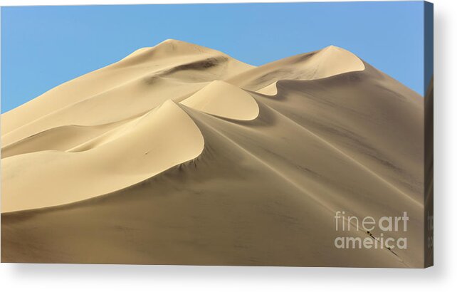 00431198 Acrylic Print featuring the photograph Eureka Dunes in Death Valley by Yva Momatiuk John Eastcott