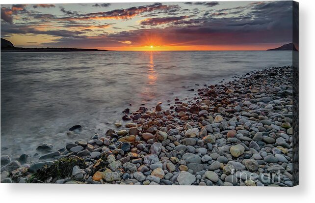 Deganwy Acrylic Print featuring the photograph Welsh Sunset #1 by Adrian Evans