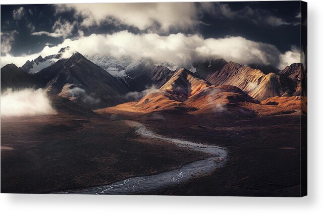 Landscape Acrylic Print featuring the photograph Alaska Range by Jerrywangqian