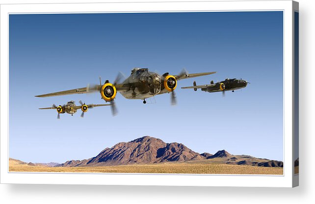 B-25 Mitchell Bomber Acrylic Print featuring the photograph B-25 Mitchell Bomber by Larry McManus