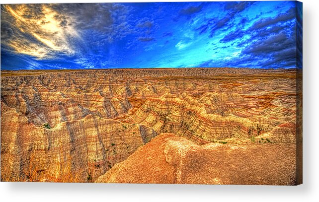 Badlands Acrylic Print featuring the photograph Badlands by Jim Boardman