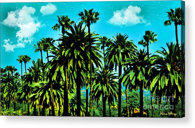 Beverly Hills Acrylic Print featuring the mixed media Beverly Hills Jungle by Alicia Hollinger