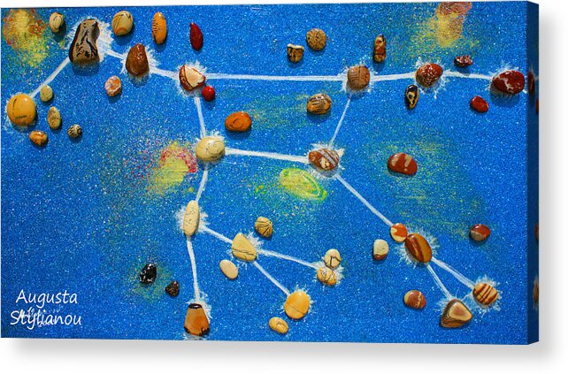 Augusta Stylianou Acrylic Print featuring the painting Constellation of Ursa Major by Augusta Stylianou