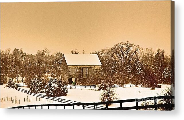 Barn Acrylic Print featuring the photograph Content by Tracy Rice Frame Of Mind