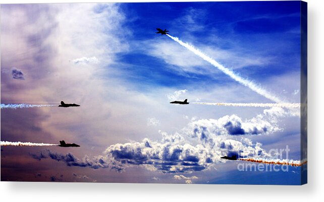 Sky Acrylic Print featuring the photograph Criss Cross by Kevin Fortier
