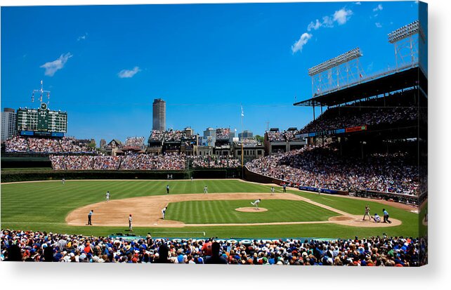 Cubs Acrylic Print featuring the photograph Day Game at Wrigley Field by Anthony Doudt