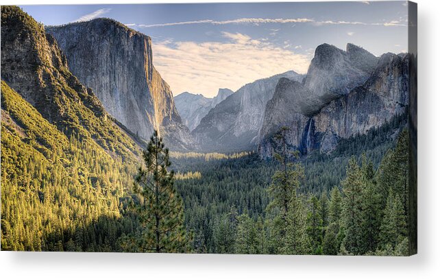 Hdr Acrylic Print featuring the photograph Daybreak In The Valley by Stephen Campbell