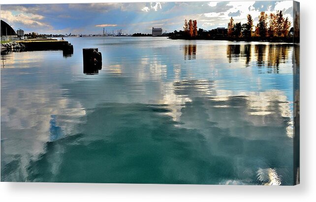 Harbour Acrylic Print featuring the photograph Deep Reflections 1 - Canada by Jeremy Hall