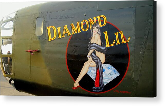 Aircraft Acrylic Print featuring the photograph Diamond Lil B-24 Bomber by Amy McDaniel