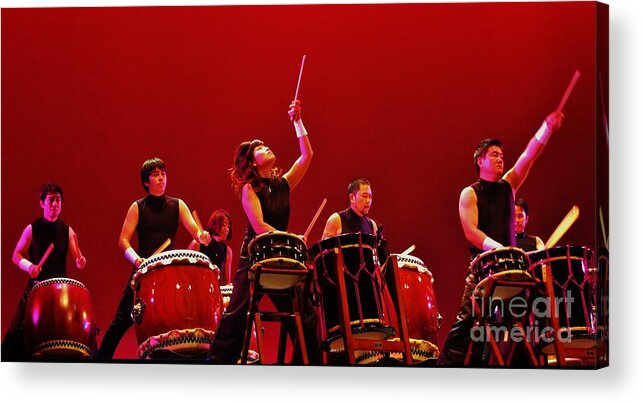Taiko Drummers Acrylic Print featuring the photograph Dragon Beat Taiko by Craig Wood