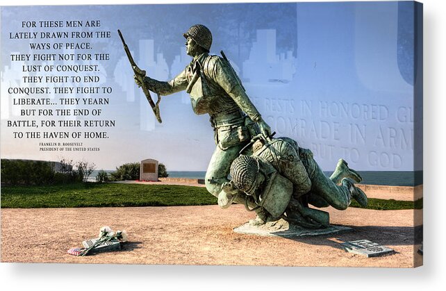 Ever Forward Acrylic Print featuring the photograph Ever Forward - D-Day Prayer by Weston Westmoreland