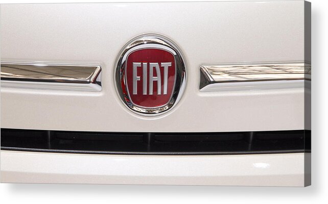 Fiat Acrylic Print featuring the photograph Fiat Logo by Valentino Visentini