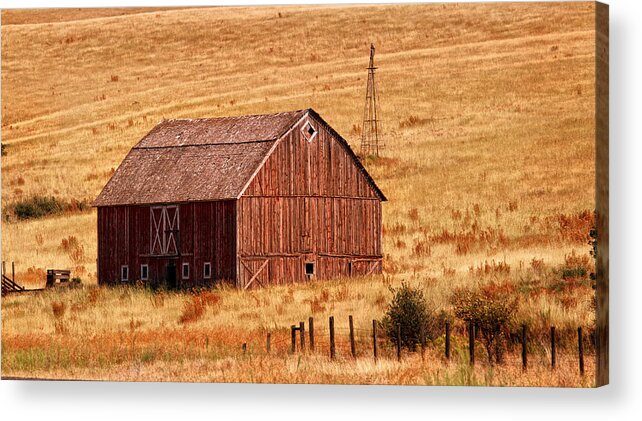 Barn Acrylic Print featuring the photograph Harvest Barn by Mary Jo Allen