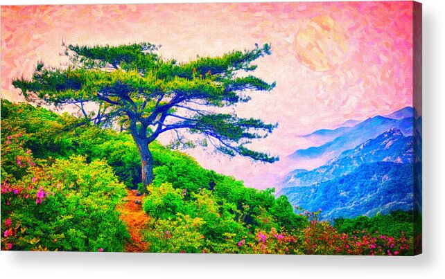 Highland Path Acrylic Print featuring the painting Highland Path by MotionAge Designs