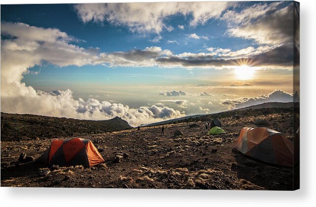 Camping Acrylic Print featuring the photograph Kilimanjaro Sunset by Rod Gotfried Photography
