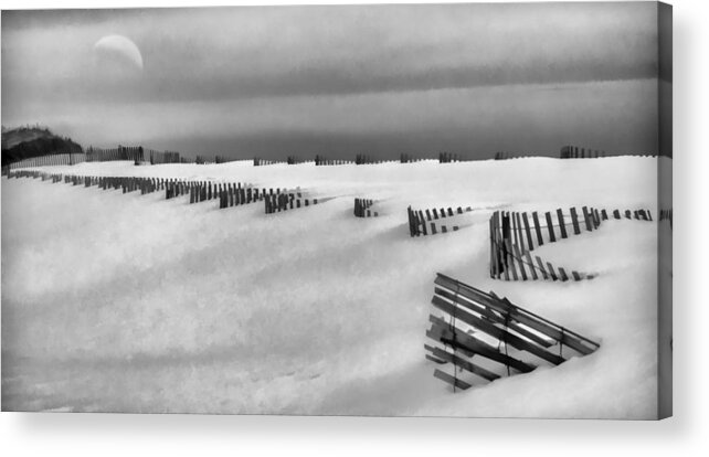 Snow Acrylic Print featuring the photograph Moonrise by Cathy Kovarik