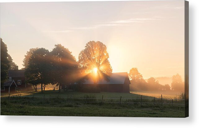 Countryside Acrylic Print featuring the photograph Morning Has Broken by Christian Lindsten