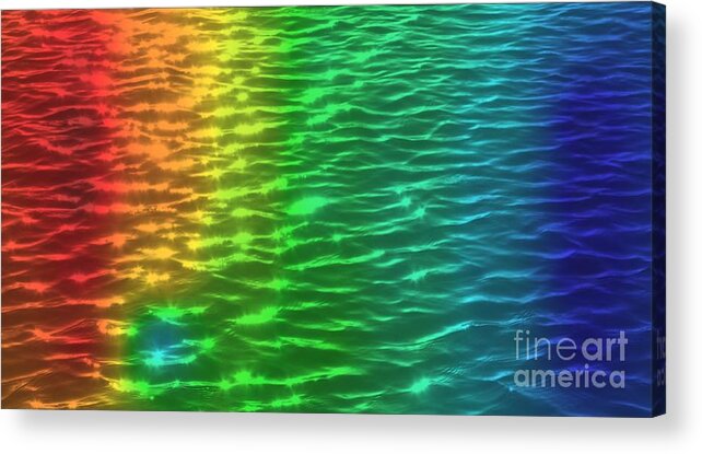 Digital Art Acrylic Print featuring the digital art Ocean Ripples by Steven Pipella