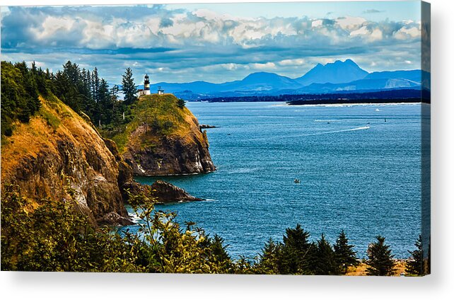 Lighthouse Acrylic Print featuring the photograph Overlooking by Robert Bales