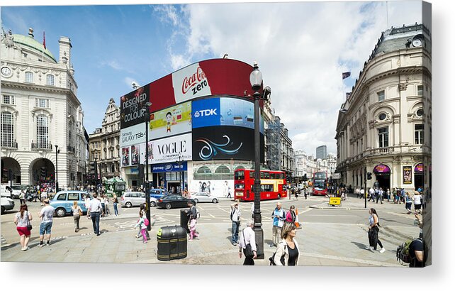 London Acrylic Print featuring the photograph Picadilly Circus London by Chevy Fleet