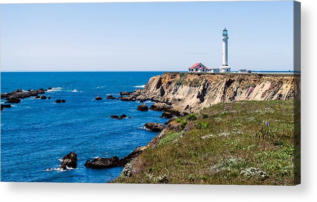 Lighthouse Acrylic Print featuring the photograph Point Arena Lighthouse by Mike Ronnebeck