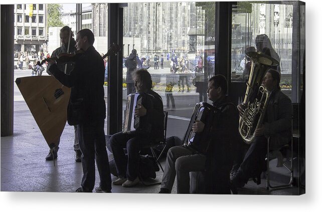 2014 Acrylic Print featuring the photograph Russian Street Musicians by Teresa Mucha