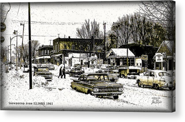 Illinois Acrylic Print featuring the digital art Snowbound by Joe Paradis